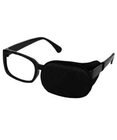 Kid/Adult Visual Acuity Recovery Silk Eye Cover Training Amblyopia Strabismus Corrected Lazy Eye Patches for Glasses (Black)