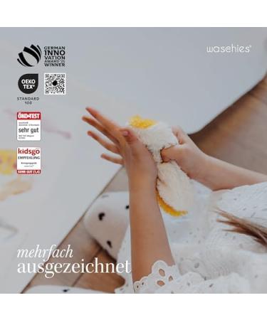 Waschies Kids Washing Pads - Eco-Friendly Reusable Super Soft & Made in Germany | 5-Piece Set for Babies & Children - Clean Only with Water - Buy Online on GoSupps.com