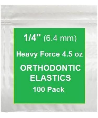 1/4 Inch Neon Orthodontic Elastic Rubber Bands - 100 Pack for Braces & Hair Styling - Buy Online on GoSupps.com