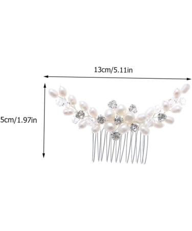 Ipetboom Rhinestone Bridal Comb Bridal Pearl Comb Wedding Hair Clip Bridal Hair Combs Irish Accessories for Women Tiara Wedding Hair Comb Bride Decorate Abs European and American - Buy Online on GoSupps.com