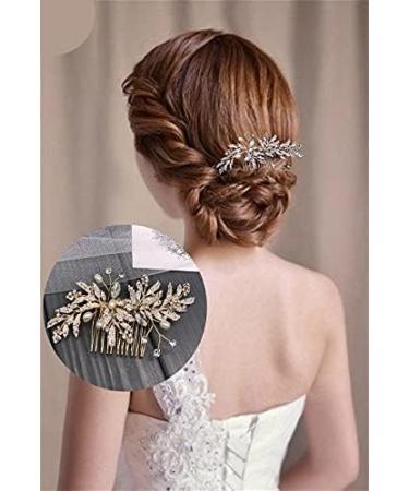 Bridal Bride Wedding Hair Comb Silver Crystal Headpiece Rhinestone Hair Accessories for Women and Girls Bride Bridesmaid - Buy Online on GoSupps.com