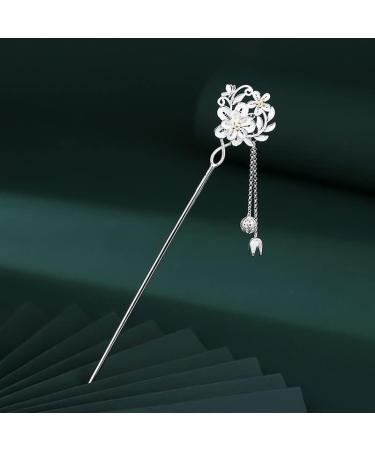 HangErFeng Silver Hairpin Hanfu Accessories Flower Butterfly Hairclip 604 - Buy Online on GoSupps.com
