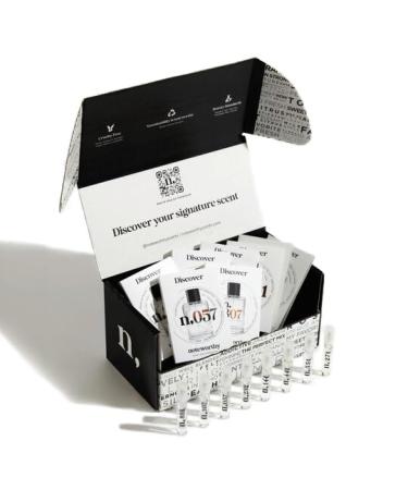 Noteworthy Fragrance Sampler Set | Luxury Perfume Samples | Includes Credit Toward 100ml Purchase | Notes of Vanilla Sandalwood Citrus & More | Cruelty-Free Made in USA (Best Sellers - 8 Samples)