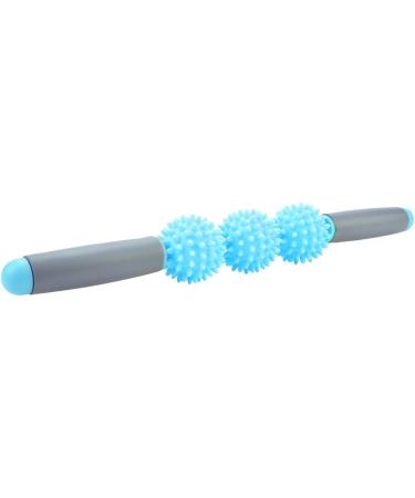 Ergonomic Fascia Muscle Roller & Spiky Balls - Deep Tissue Massage & Cellulite Relief (Blue) | International Shipping Available - Buy Online on GoSupps.com