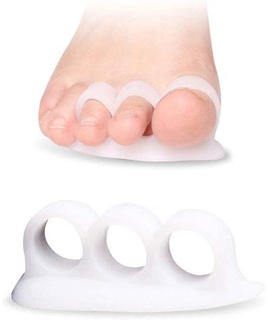 Pedimend Silicone Gel Hammer Toe Protectors - Toe Separator for Crooked Toes - Unisex Foot Care - White (2 Pair) - Buy Online on GoSupps.com