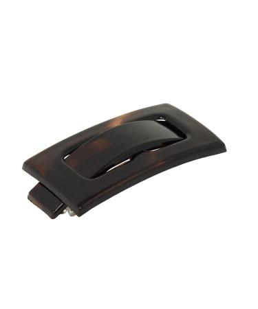 Parcelona French Buckle Rectangular Tortoise Shell Brown Celluloid Acetate Durable Fashion Styling No Slip Grip Hair Clip  Women Hair Accessories Hair Clip Barrette  Made in France