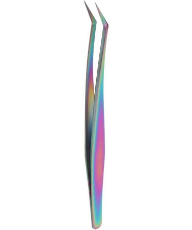 Colorful Stainless Steel Eyelash Tweezers for Perfect Extensions - Long Sloping Design for Home Use - Buy Online on GoSupps.com