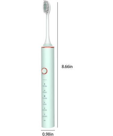 2023 Upgraded USB Rechargeable Electric Toothbrush with 8 Brush Heads - Green - Buy Online on GoSupps.com