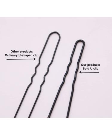 Black U Shaped Hair Pins - 120Pcs Wedding Bridal Bun Hair Accessories - Buy Online on GoSupps.com