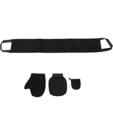 Kit d'applicateur de gants autobronzants double face floqu s 4 pi ces kit de gants autobronzants avec exfoliant et applicateur de lotion pour le dos tissu doux pour la peau - Buy Online on GoSupps.com