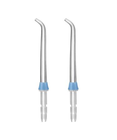 2Pcs Replacement Classic Jet Tips for Waterpik Flosser WP100 WP250 WP300 WP450 WP660 WP900Other Oral Irrigators(Blue)