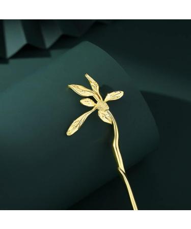 HangErFeng Silver Hairpin Han fu Accessories Hair Stick 602 Gold OneSize - Buy Online on GoSupps.com