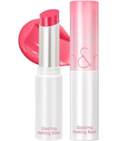 Glasting Melting Balm - High-Shine Hydrating Tinted Lip Balm - Buildable Gloss & Vegan Formula - Korean Glossy Lip Balm with Shea Butter 0.12 oz (#02 Lovey Pink)