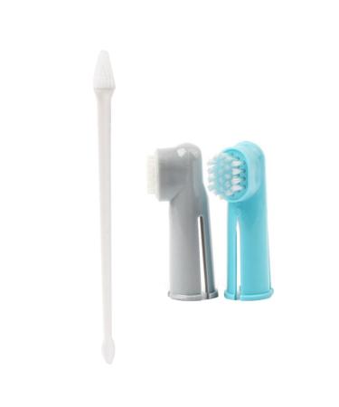 FOMIYES 4 Set Pet Dual Headed Toothbrushes Dog Toothbrushes Toothbrush for Pet Finger Brush Toothpaste Clean