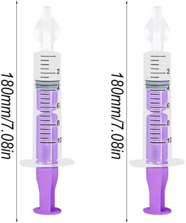 Baby Nasal Aspirator 10ml With Reusable Silicone Suction Tip - 2 Pack - Buy Online on GoSupps.com