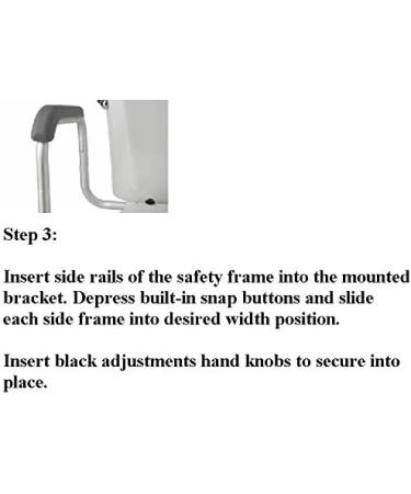 Healthline Adjustable Toilet Safety Frame Rails with Padded Handrails - Support Rails for Seniors, Disabled, Elderly - 300 Lbs Capacity - Buy Online on GoSupps.com