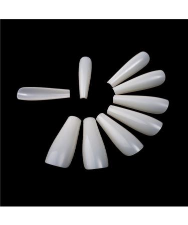 Lofuanna Ballerina Nails - 100 Long Coffin Fake Nails | Full Cover Artificial Fingernails with Case | 10 Sizes for Nail Studios & DIY Nail Art - Buy Online on GoSupps.com