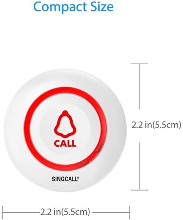 Singcall Caregiver Pager System | Wireless SOS Call Button for Seniors & Patients | 2 Call Buttons & Beepers Included - Buy Online on GoSupps.com