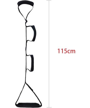 Multi-Loop Leg Lifter Strap with Handgrips and Non Slip Foot Pad - Elderly Mobility Aid for Wheelchair, Car, Bed - Buy Online on GoSupps.com