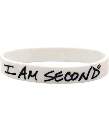 I am Second Adult 5 Pack White Wristbands - Inspirational Bracelet Set - Buy Online on GoSupps.com