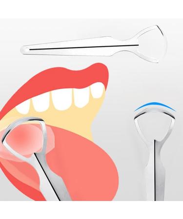 Tefexer Large Opening Stainless Steel Tongue Scraper - Oral Hygiene Tool for Adults Reduces Bad Breath Portable Design - Buy Online on GoSupps.com