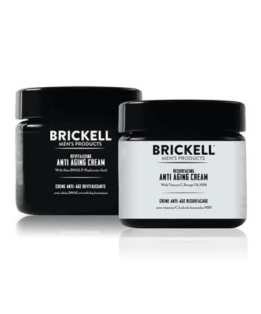 Brickell Men's Day and Night Anti Aging Cream Routine Gift Set - Natural & Organic, Unscented Skincare - Buy Online on GoSupps.com
