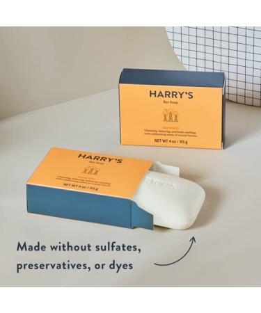Harry's Men's Bar Soap | Redwood Scent | 4 Bars, 4 oz Each - Buy Online on GoSupps.com