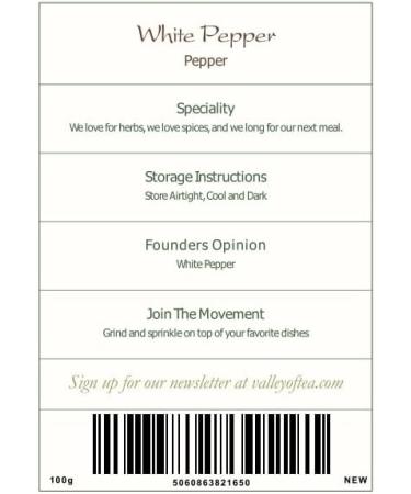 White Peppercorns Whole 100g - Premium White Peppercorn Spice - Buy Online on GoSupps.com