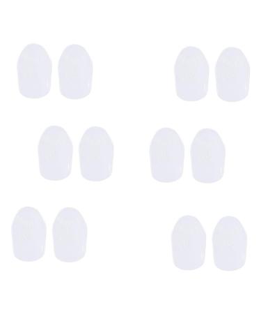 FOMIYES 6 Pairs Heel Pad Half Yard Pads Heel Insoles Silicone Foot Pad Shoe Insoles Foot Pads Shoe Cushions Assorted Color transparent