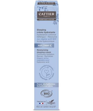 CATTIER - Sleeping Moisturizing Night Cream - for Dehydrated Skin - Organic Active Plant Juice - 50ml - Buy Online on GoSupps.com