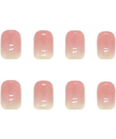 24pcs Square Gradient Pink Short False Nails Set | Removable Full Cover Acrylic Press on Nails for Women & Girls - 0215Y45 - Buy Online on GoSupps.com