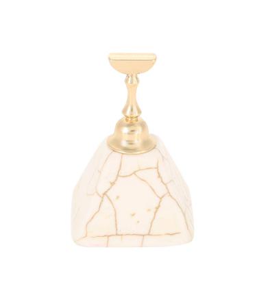 Nail Tips Stand Holders Flexible and Easy To Use Magnetic Nail Tip Practice Stand Base Marble and Alloy Nail Stand(off-white)