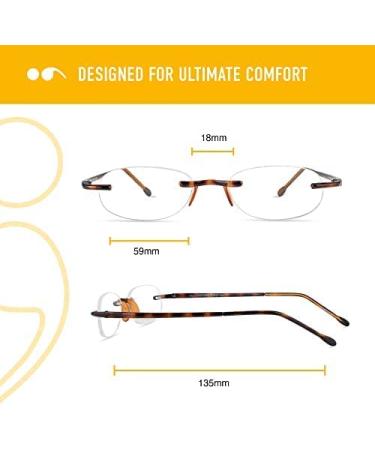 SCOJO New York Gels Manhattan Reading Glasses - Aqua Matte Textured Readers 2.75x for Men and Women - Buy Online on GoSupps.com