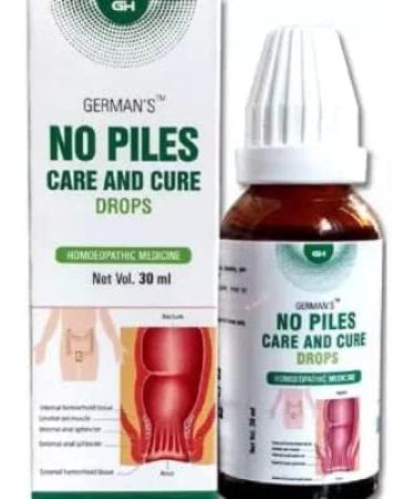German Homeo Care & Cure No Piles Drops | Stop Burning & Itching | Anal Fissures Relief | 30ml with Free Ujala Eye Drop - Buy Online on GoSupps.com