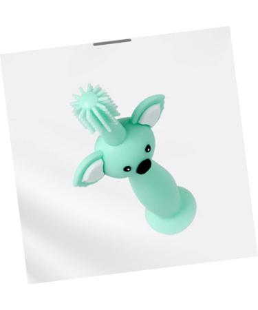Kisangel Soft Bristle Toddler Toothbrush | Animal Teether Baby Toy Brush | Green Silicone Infant Toothbrush - Buy Online on GoSupps.com