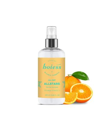 Boiess All day Allstars Vegan Eau de Cologne Orange Crush | Fresh Citrus Orange Scent | Made With Natural & Essential Oils For Kids & Adults | Children Fragrance For Sensitive Skin | Size: 8.45 Fl Oz