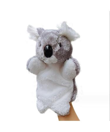 Koala Hand Puppets Stuffed Koala Hand Toy Animals Plush Hand Doll Cute Animals Plush Toys Koala Stuffed Toy Kids Educational Toys for Gift-Grey