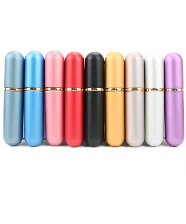 Empty Aluminum Essential Oil Nasal Inhaler Tube Personal Portable Refillable DIY Elegant Inhaler Tubes with Cotton Wicks (Set of 10 Colors)