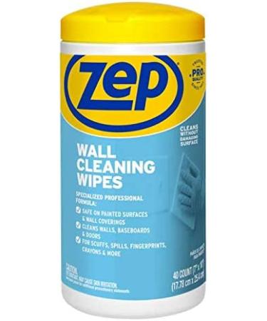 Zep Wall Cleaning Wipes - 40 Ct (Pack of 2) R42210 | Remove Crayon, Dirt & Scuff Marks from Walls - Buy Online on GoSupps.com