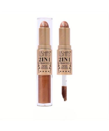 2 In 1 Concealer Stick Highlight Contour Stick Highlighter + Highlighter Strip Cruelty Free Makeup Dual-Ended Full Coverage Waterproof Multi-Use Concealer (#3)