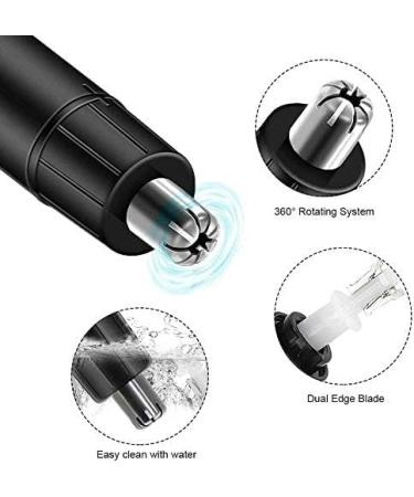 Hair Trimmer for Nose & Ear - All-in-One Waterproof Groomer for Men & Women Battery-Powered Low Noise Stainless Steel Precision Hair Remover - Buy Online on GoSupps.com