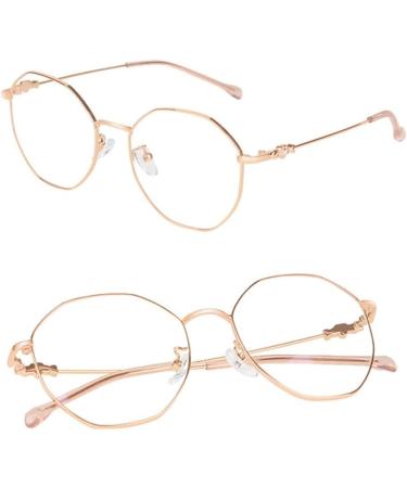 Metal Reading Glasses for Women - Modern Anti Blue Light Computer Readers | Gold - Size 1.5+ - Buy Online on GoSupps.com