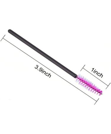 200PCS Disposable Eyelash Brushes Mascara Wands Makeup Applicator Set (Black Rosy) Eyelash brush - Buy Online on GoSupps.com