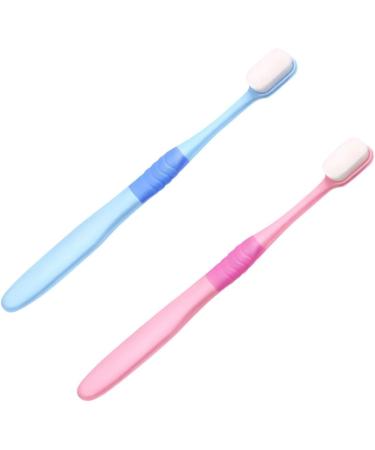 Mobestech 6 STK Travel Toothbrush Set - Sky Blue & Pink Oral Care Tools for Travelers | Perfect Gift Idea for Post-Birth Cleaning - Buy Online on GoSupps.com