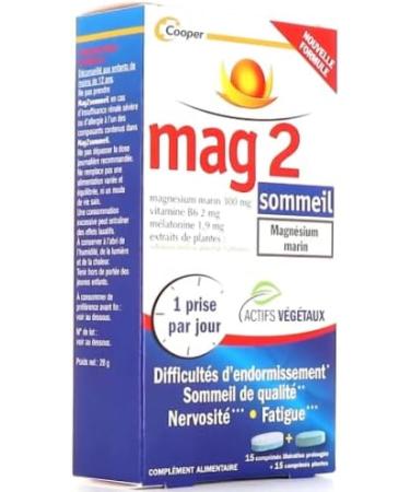 Mag 2 Sleep Pack 1 Month New Formula Difficulties with Sleeping Nervousness Fatigue Pack of 2 (15 comp LP + 15 Comp. Plants) - Buy Online on GoSupps.com