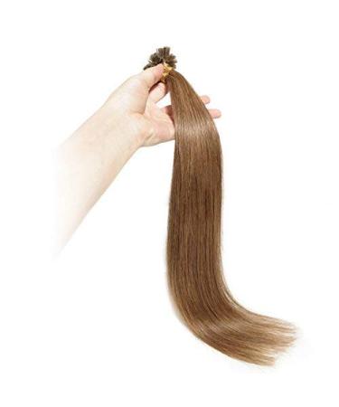 SEGO 45cm Real Hair Extensions - Keratin U-Tip 200 Strands Light Brown #6 (18) - 100g | Premium Quality International Shipping - Buy Online on GoSupps.com