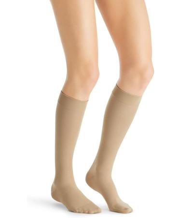 JOBST UltraSheer Knee High Compression Stockings - 20-30 mmHg SoftFit Technology Closed Toe Medium Size Natural Color - Shop Internationally - Buy Online on GoSupps.com