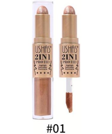 2 In 1 Concealer Stick Highlight Contour Stick Highlighter + Highlighter Strip Cruelty Free Makeup Dual-Ended Full Coverage Waterproof Multi-Use Concealer (#3) - Buy Online on GoSupps.com