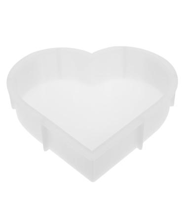 NUOBESTY Love Silicone Mold Decor Heart Shaped Epoxy Resin Molds Home Supply Household Products Multifunction White 21.1X20.3cm