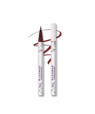 Meidimeijia Random color liquid eyeliner Ultra-fine tip waterproof long-lasting smudge-proof vibrant colors for precise eye makeup 0.8g (08# coffee orange)